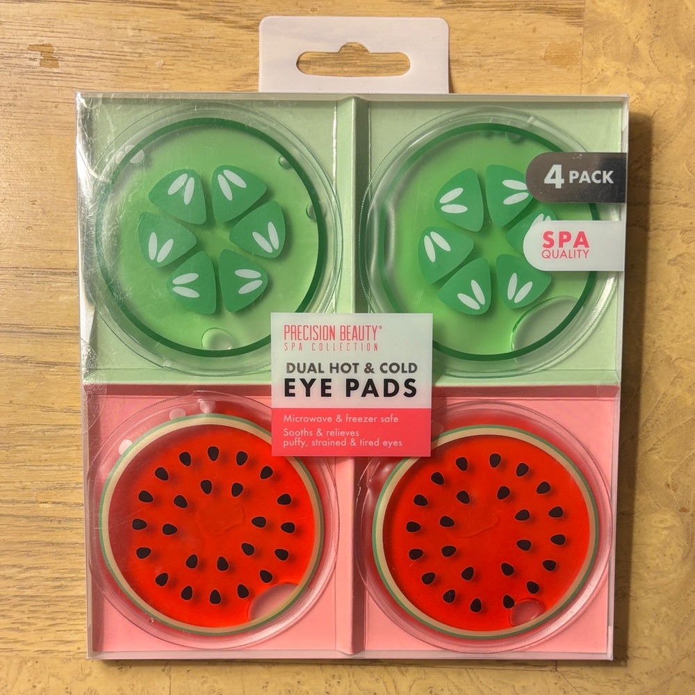 Precision Beauty Spa Collection-Dual Hot & Cold Eye Pads - Green and Red
